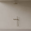 Thermostatic Square Arm Rainfall Shower System with Dual Knob Control and Handheld