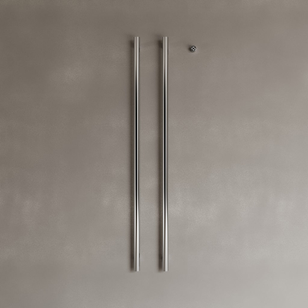 Wall-Mounted Vertical Heated Towel Rack with Digital Display