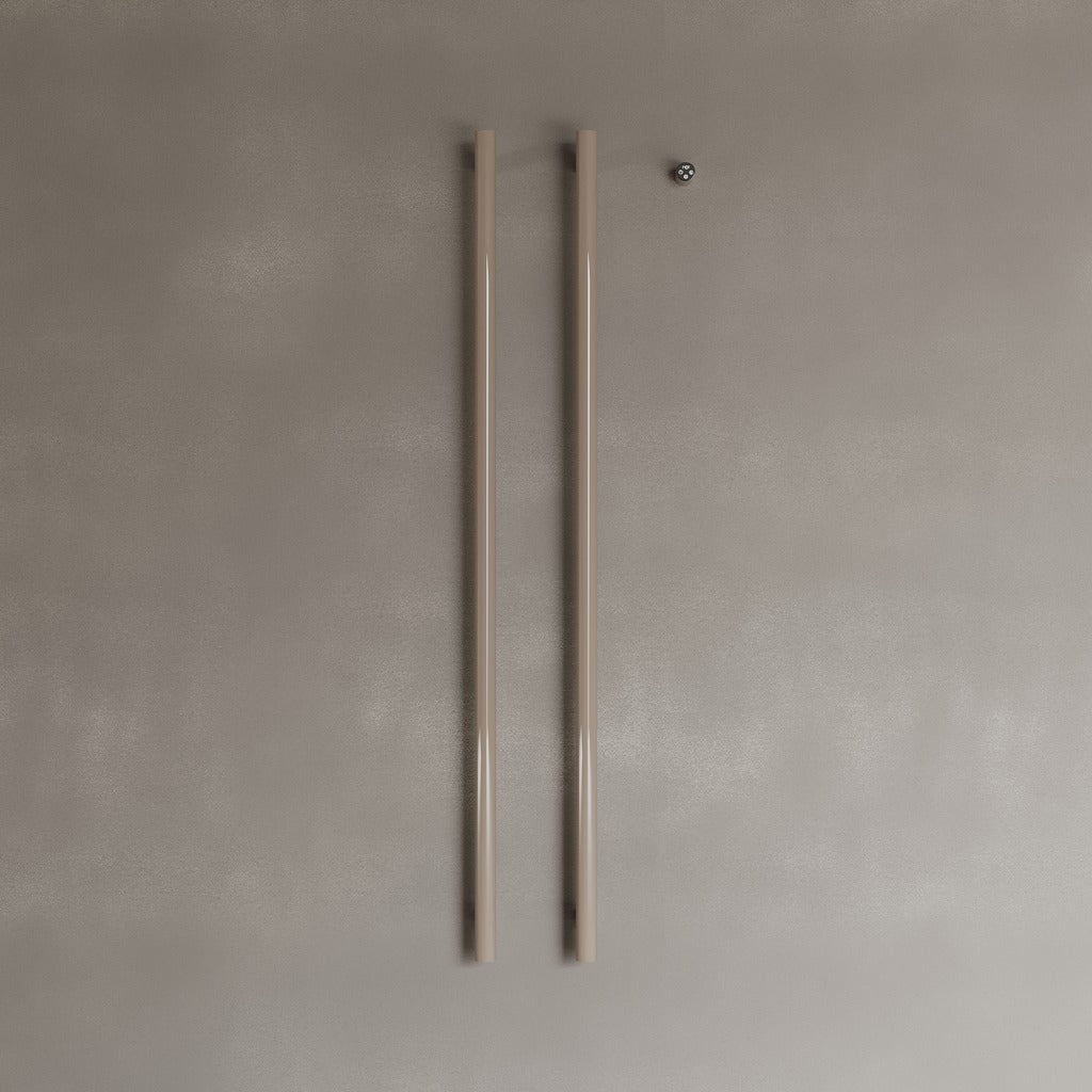 Wall-Mounted Vertical Heated Towel Rack with Digital Display