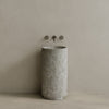 Rivio Handcrafted Fluted Stone Pedestal Sink