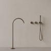 Modern High Arc Floor-mounted Bathtub Filler