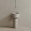 Veso Handcrafted Stone Pedestal Sink