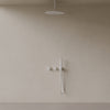 Thermostatic Ceiling Mount Rainfall Shower System with Dual Knob Control and Handheld
