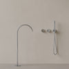 Modern High Arc Floor-mounted Bathtub Filler
