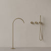 Modern High Arc Floor-mounted Bathtub Filler
