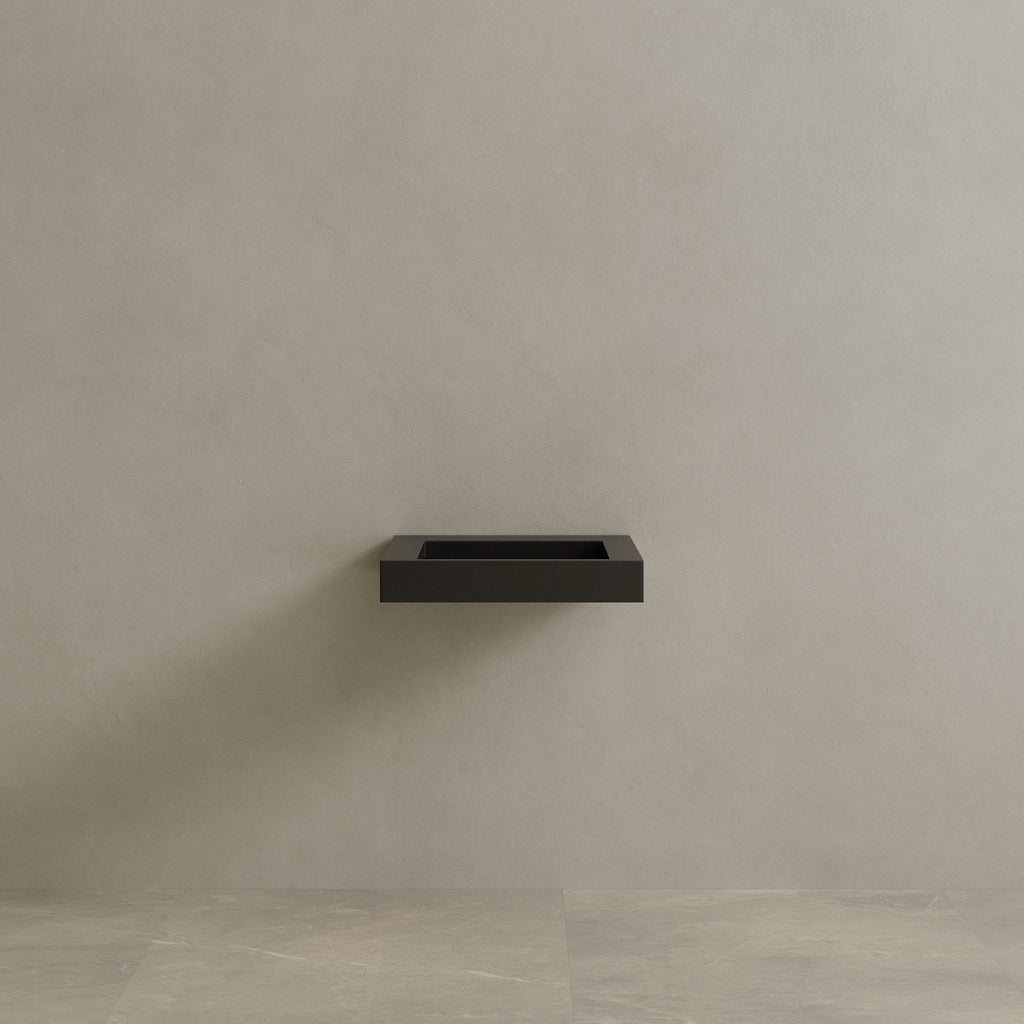 24" Floating Stone Resin Vanity Top with Single Sink