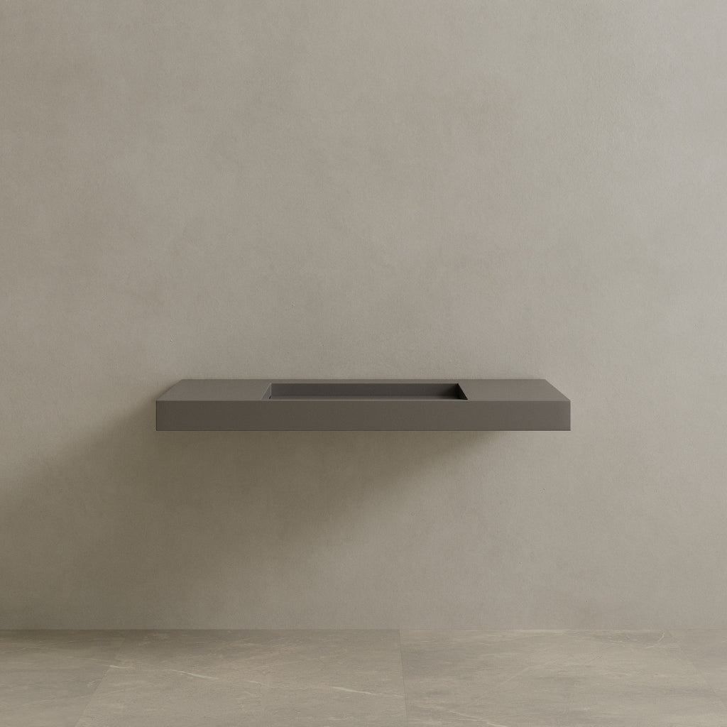 48" Floating Stone Resin Vanity Top with Single Sink