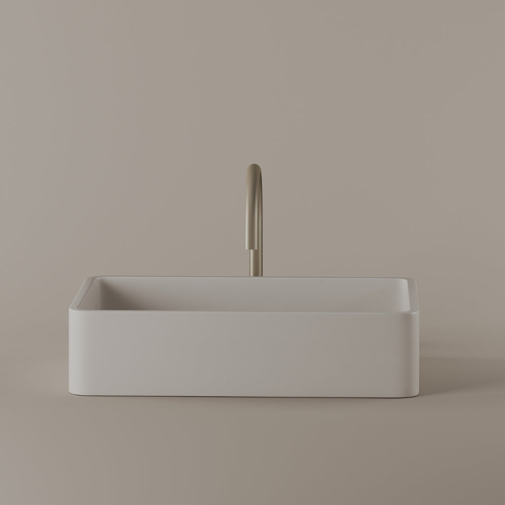 Rectangular Concrete Vessel Sink 20