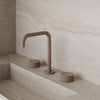 Modern Widespread Square Faucet with Knob-Style Controls
