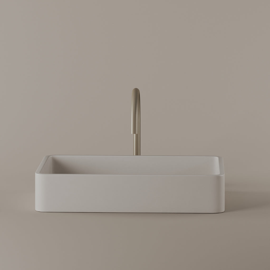 Rectangular Concrete Vessel Sink 20