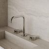 Modern Widespread Square Faucet with Knob-Style Controls