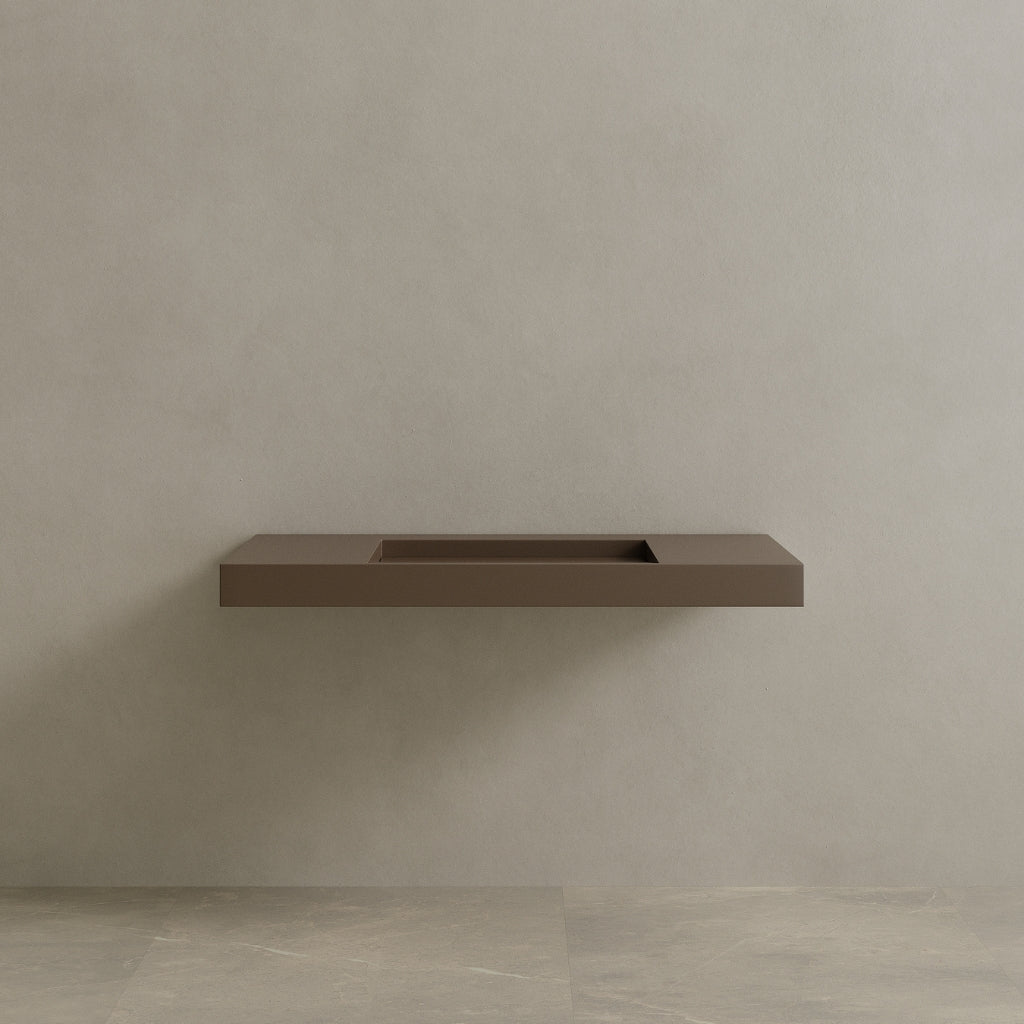 48" Floating Stone Resin Vanity Top with Single Sink