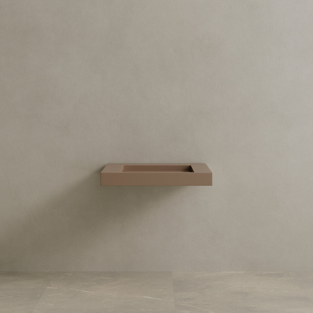 30" Floating Stone Resin Vanity Top with Single Sink