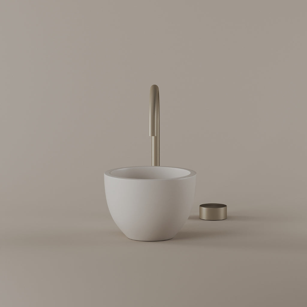 Round Concrete Vessel Sink 9