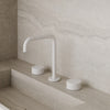 Modern Widespread Square Faucet with Knob-Style Controls