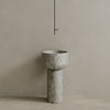Veso Handcrafted Stone Pedestal Sink