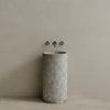 Rivio Handcrafted Fluted Stone Pedestal Sink