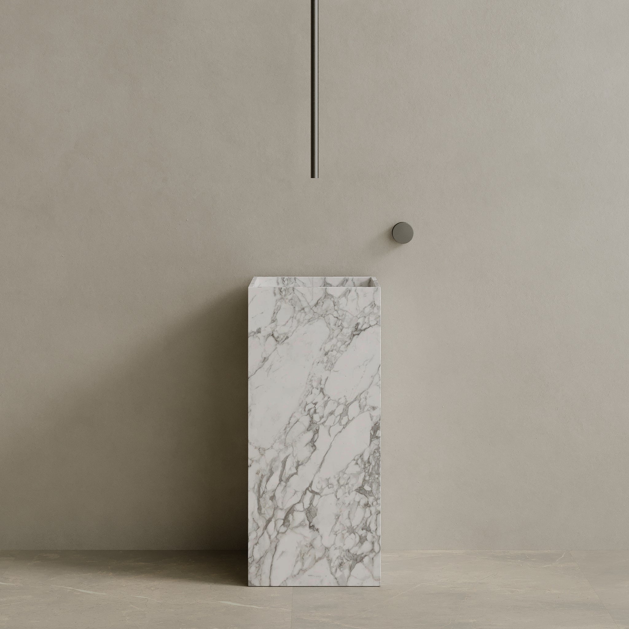 Quaro Handcrafted Stone Pedestal Sink