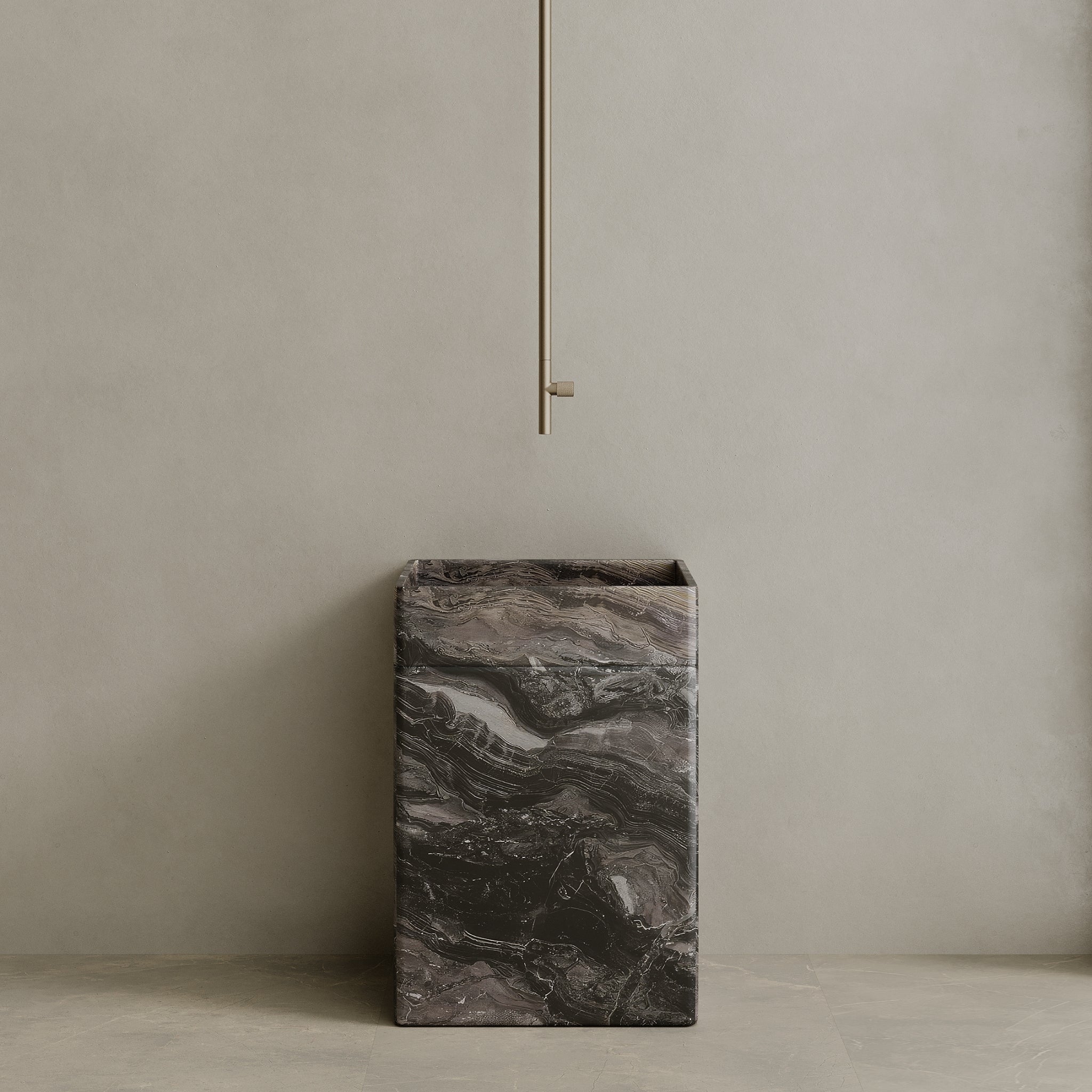 Rovella Handcrafted Stone Pedestal Sink