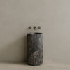 Rivio Handcrafted Fluted Stone Pedestal Sink