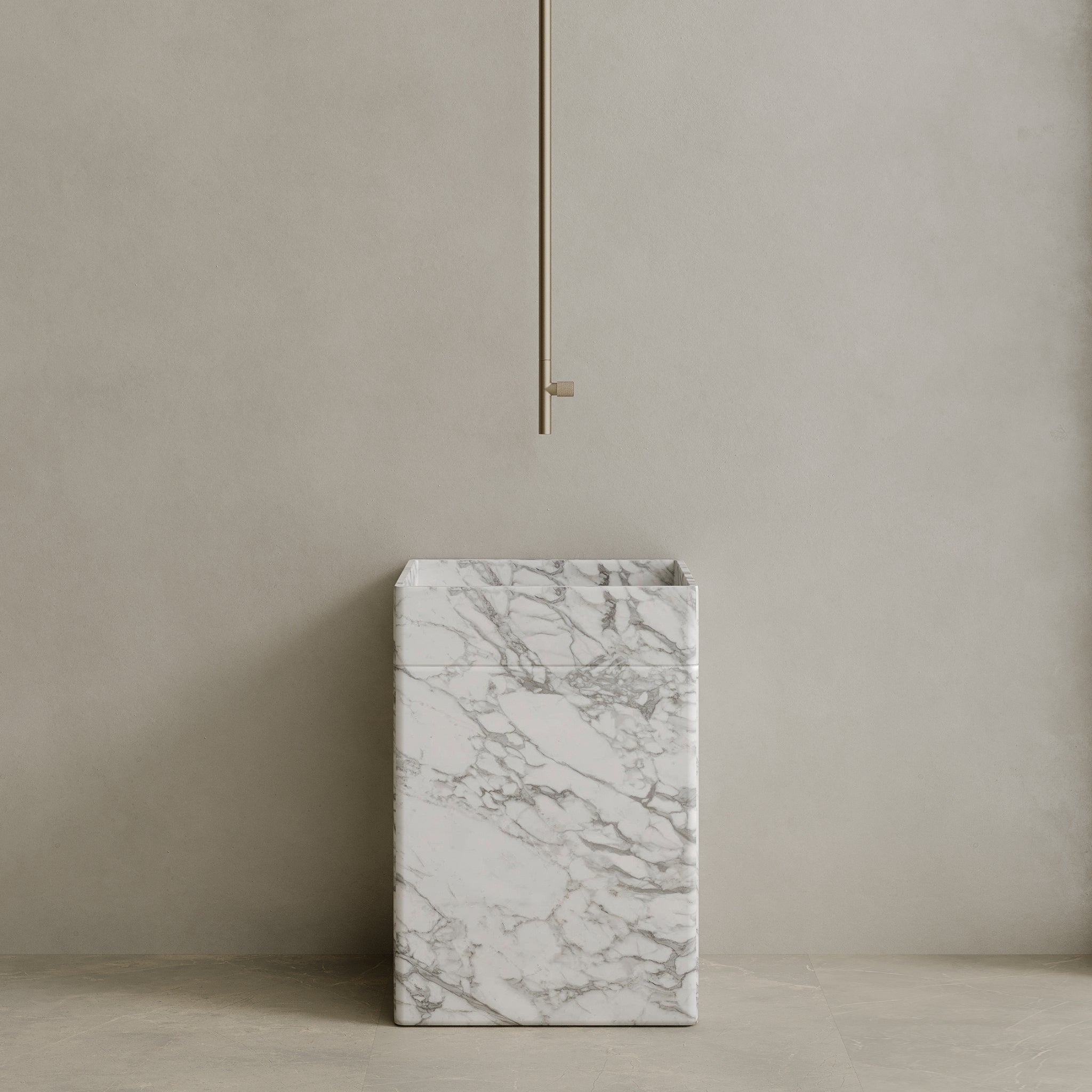 Rovella Handcrafted Stone Pedestal Sink