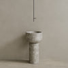 Veso Handcrafted Stone Pedestal Sink