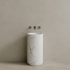 Rivio Handcrafted Fluted Stone Pedestal Sink