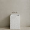 Quattro Handcrafted Stone Pedestal Sink