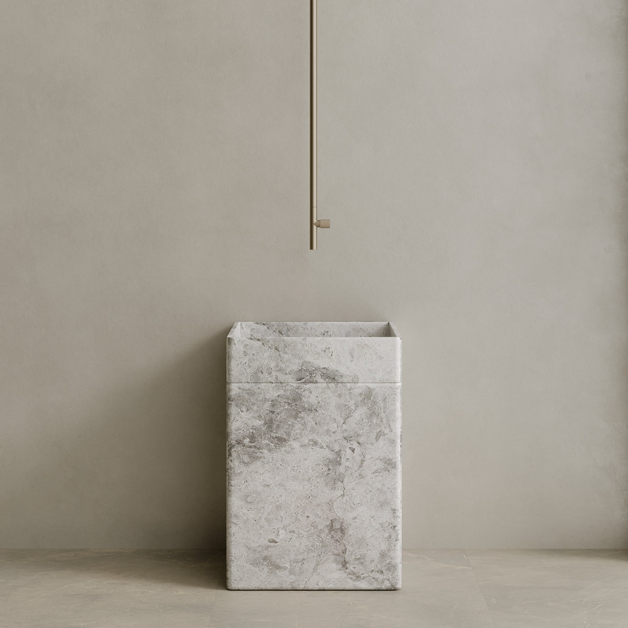Rovella Handcrafted Stone Pedestal Sink