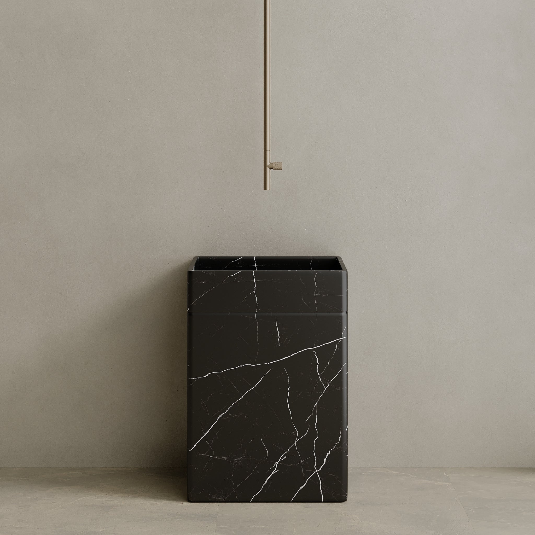 Rovella Handcrafted Stone Pedestal Sink