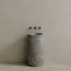 Rivio Handcrafted Fluted Stone Pedestal Sink