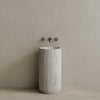 Rivio Handcrafted Fluted Stone Pedestal Sink