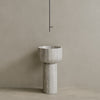 Veso Handcrafted Stone Pedestal Sink