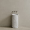Rivio Handcrafted Fluted Stone Pedestal Sink