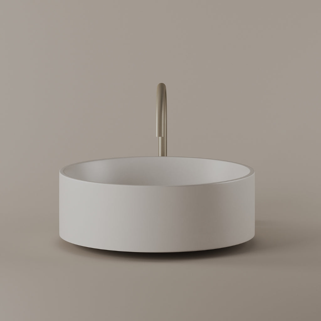 Round Concrete Vessel Sink 18