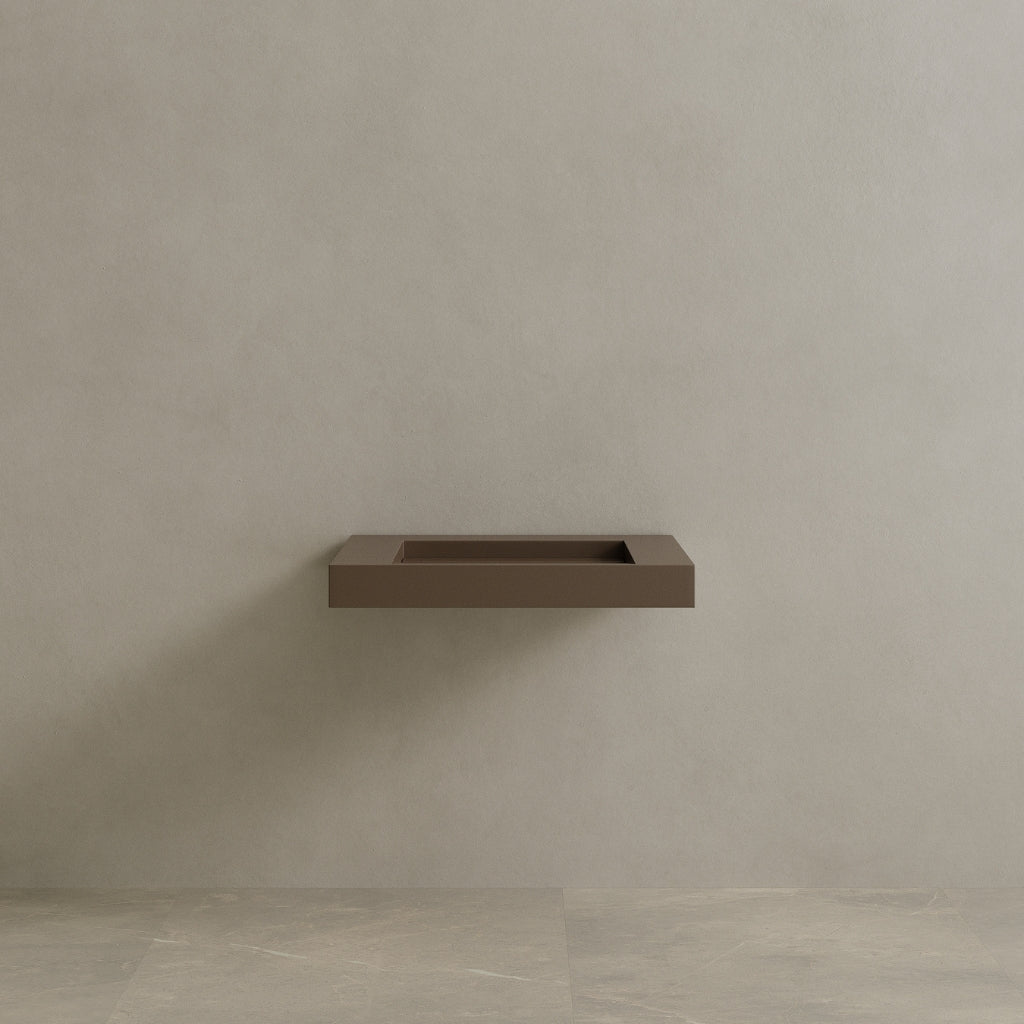 30" Floating Stone Resin Vanity Top with Single Sink