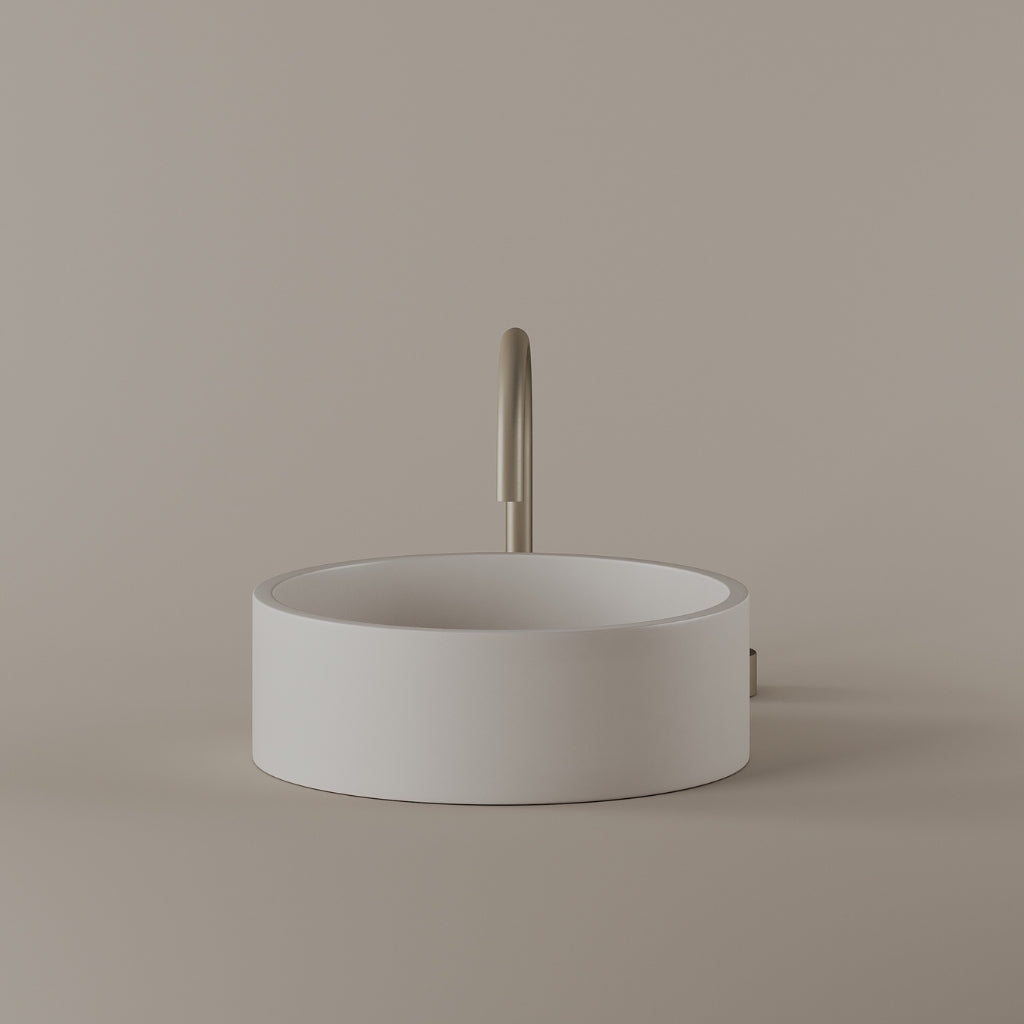 Round Concrete Vessel Sink 14