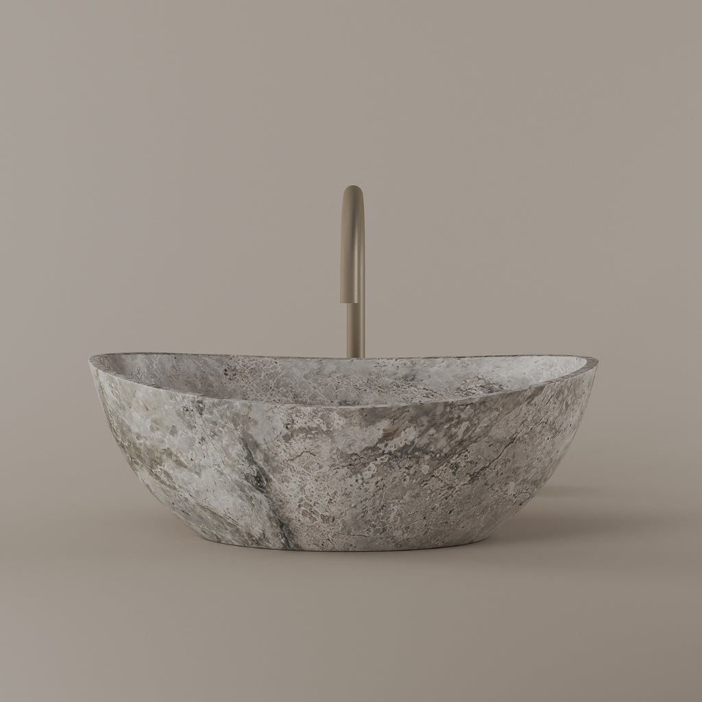 Tapered Marble Vessel Sink 21