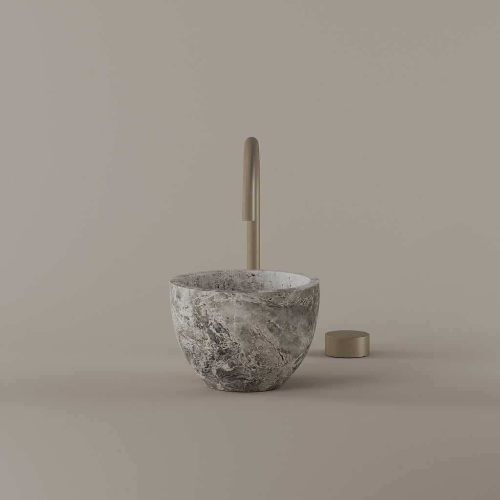 Round Marble Vessel Sink 9