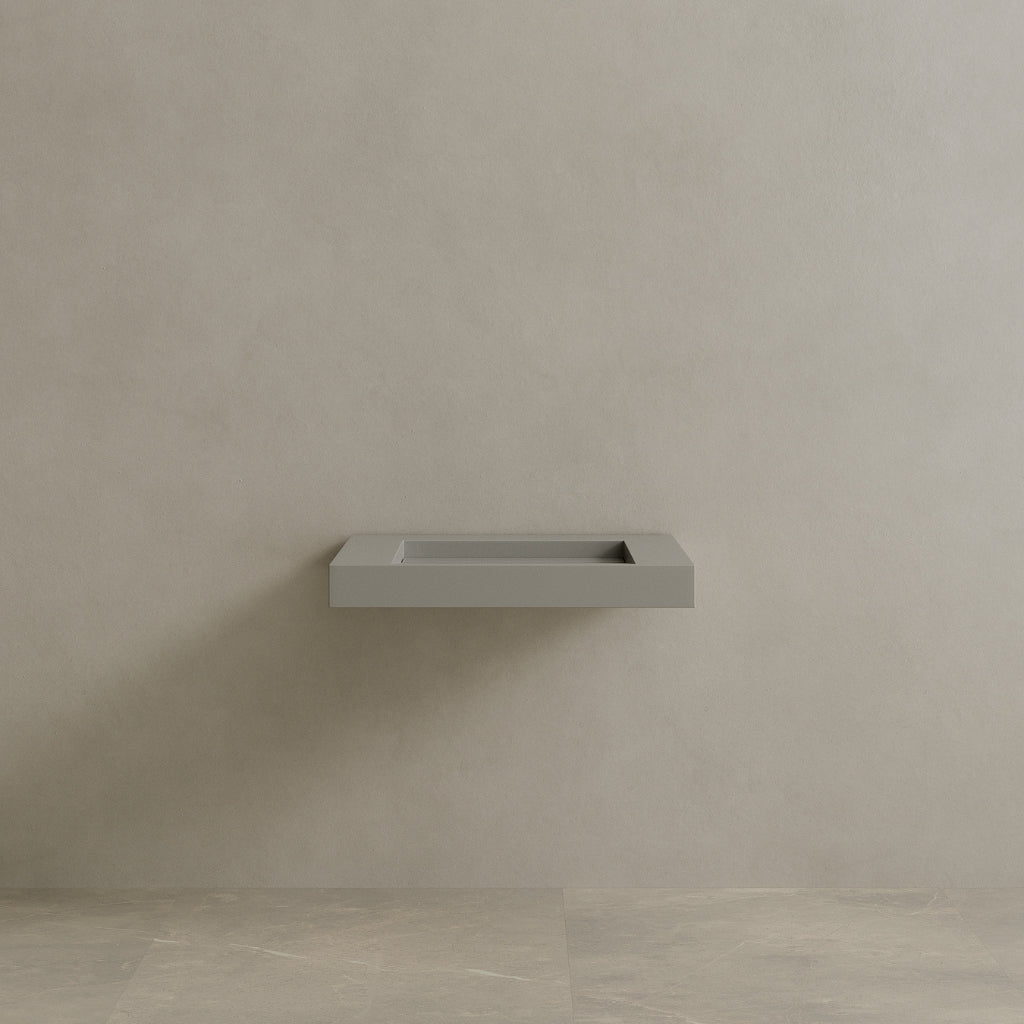 30" Floating Stone Resin Vanity Top with Single Sink