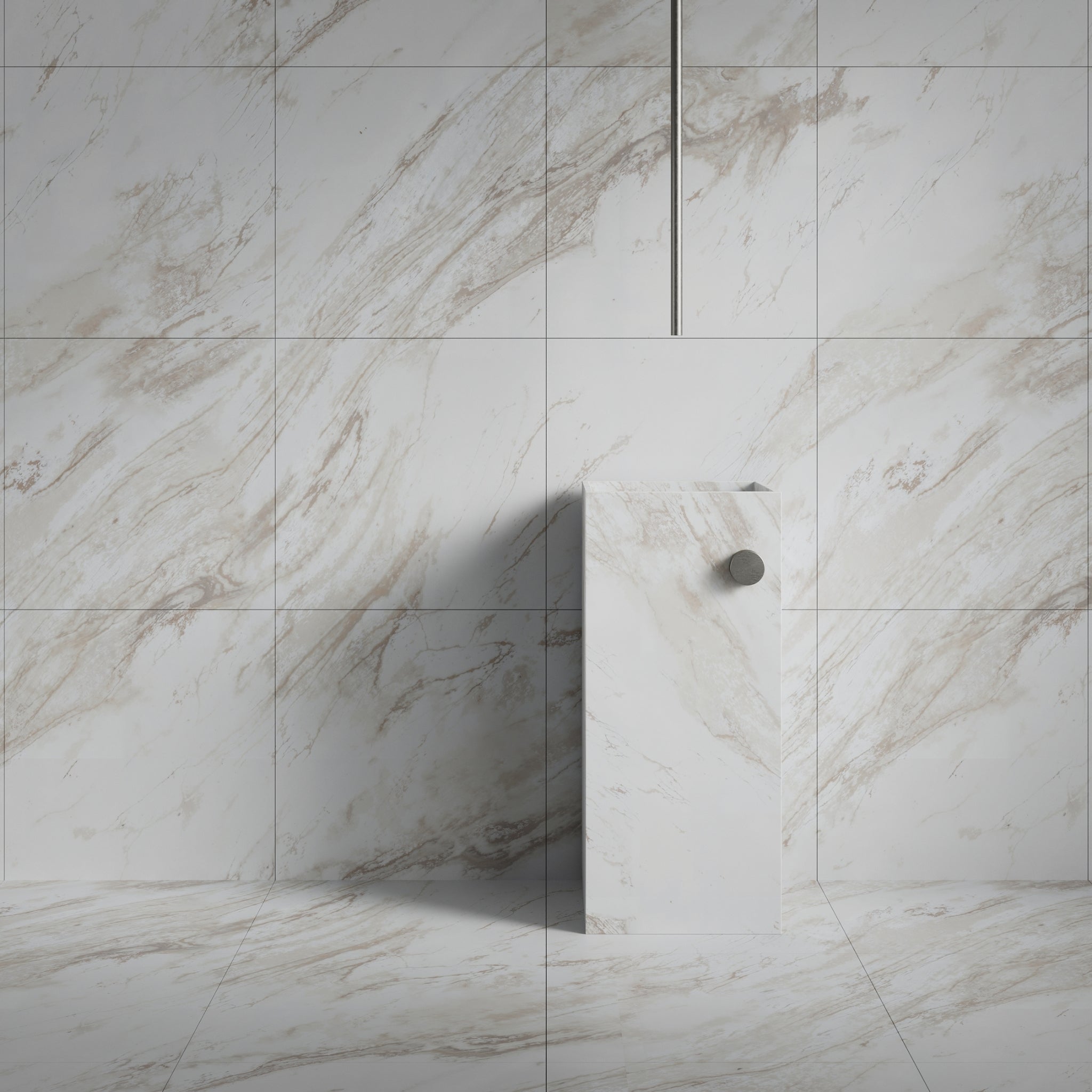 White Volakas Natural Stone Honed Marble Tile