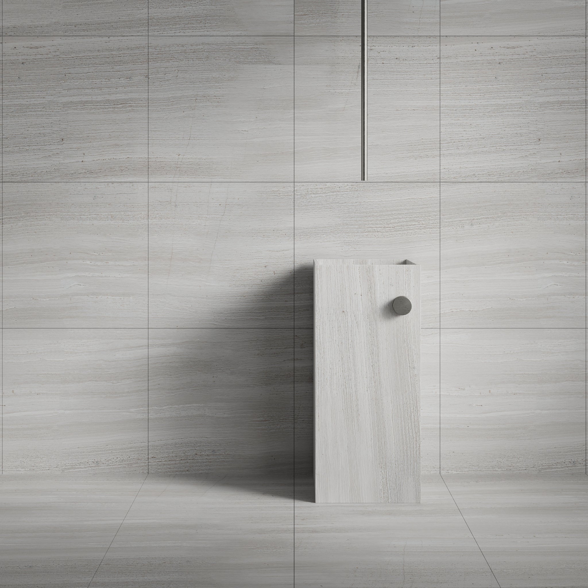 White Wood Natural Stone Honed Marble Tile