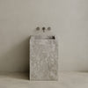 Quattro Handcrafted Stone Pedestal Sink