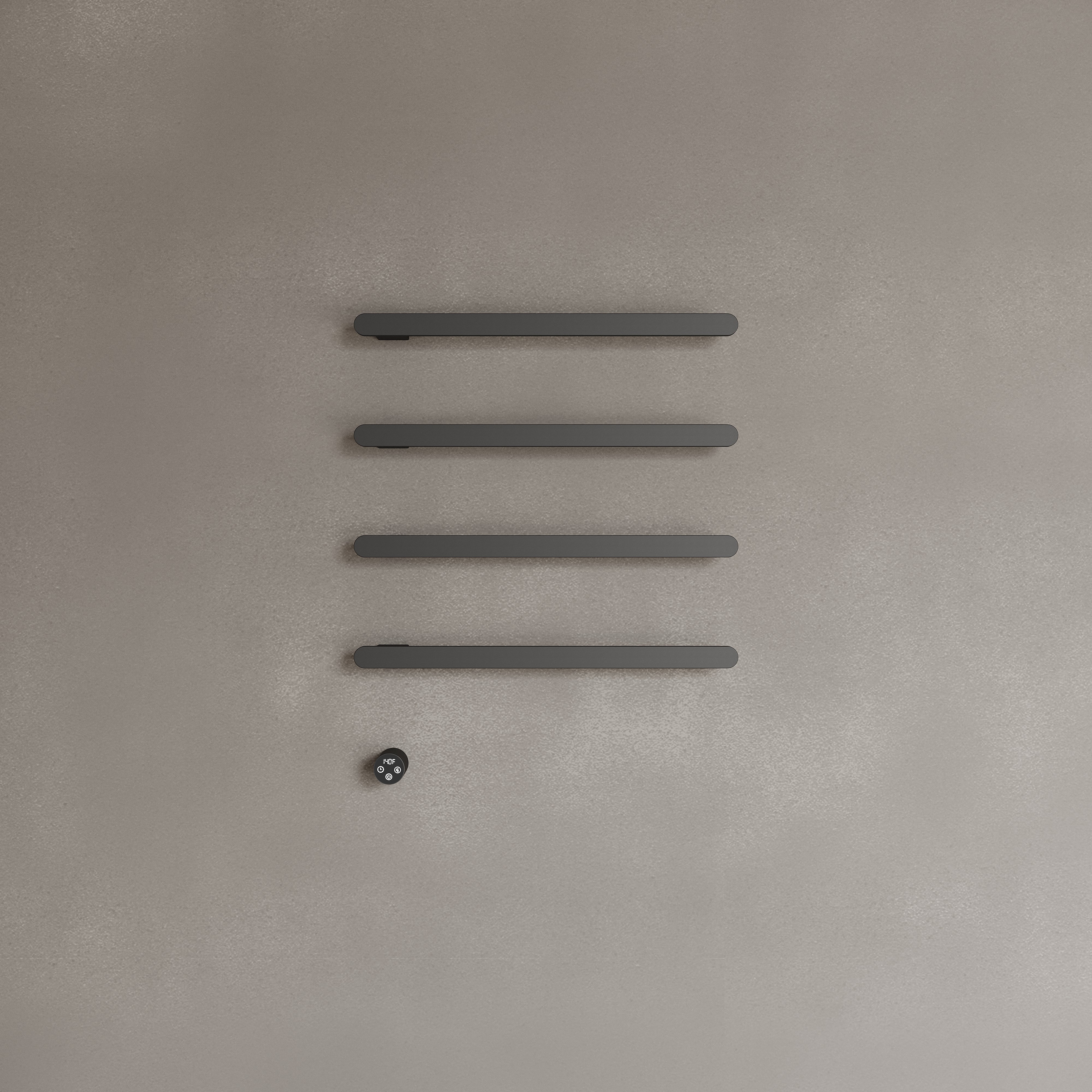 Wall-Mounted Heated Towel Rack – Modern Design with Digital Display
